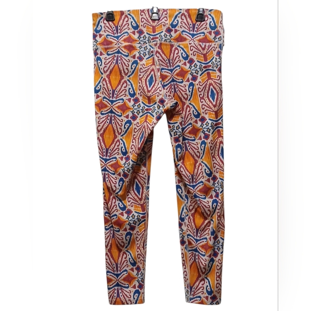 Love. Life. Live -NWOT Multi Colored Geometric Print, Elastic Waist, Leggings - Picture 6 of 9